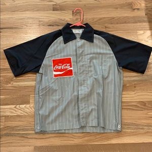 Vintage Coca- Cola Short Sleeve Button Down Shirt